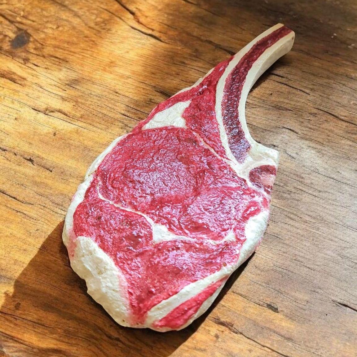 Fake Tomahawk Steak: Realistic Restaurant Display Prop