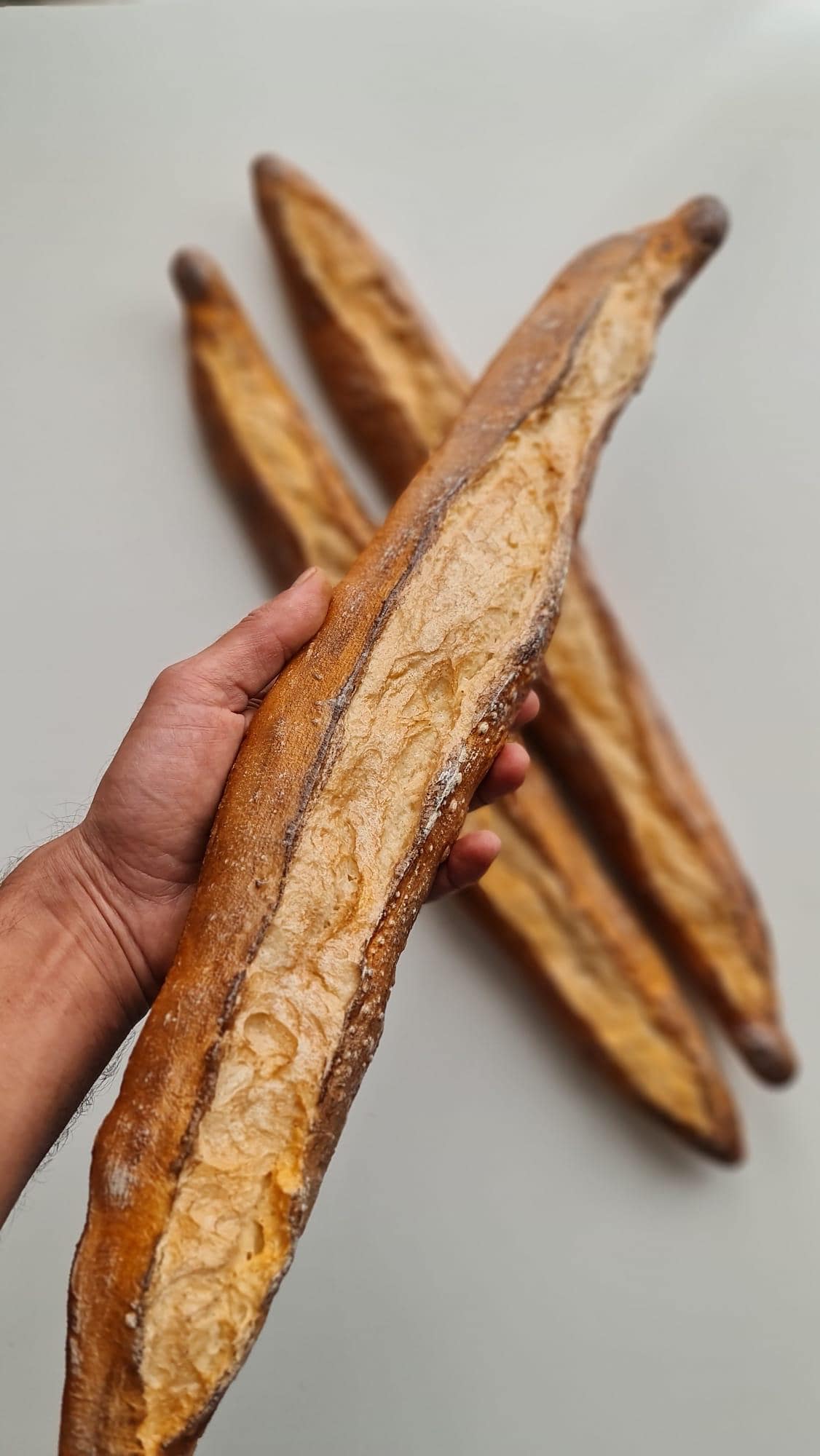 Realistic Fake French Baguette: Bakery Display, Kitchen Decor (15.7 inches-40cm)