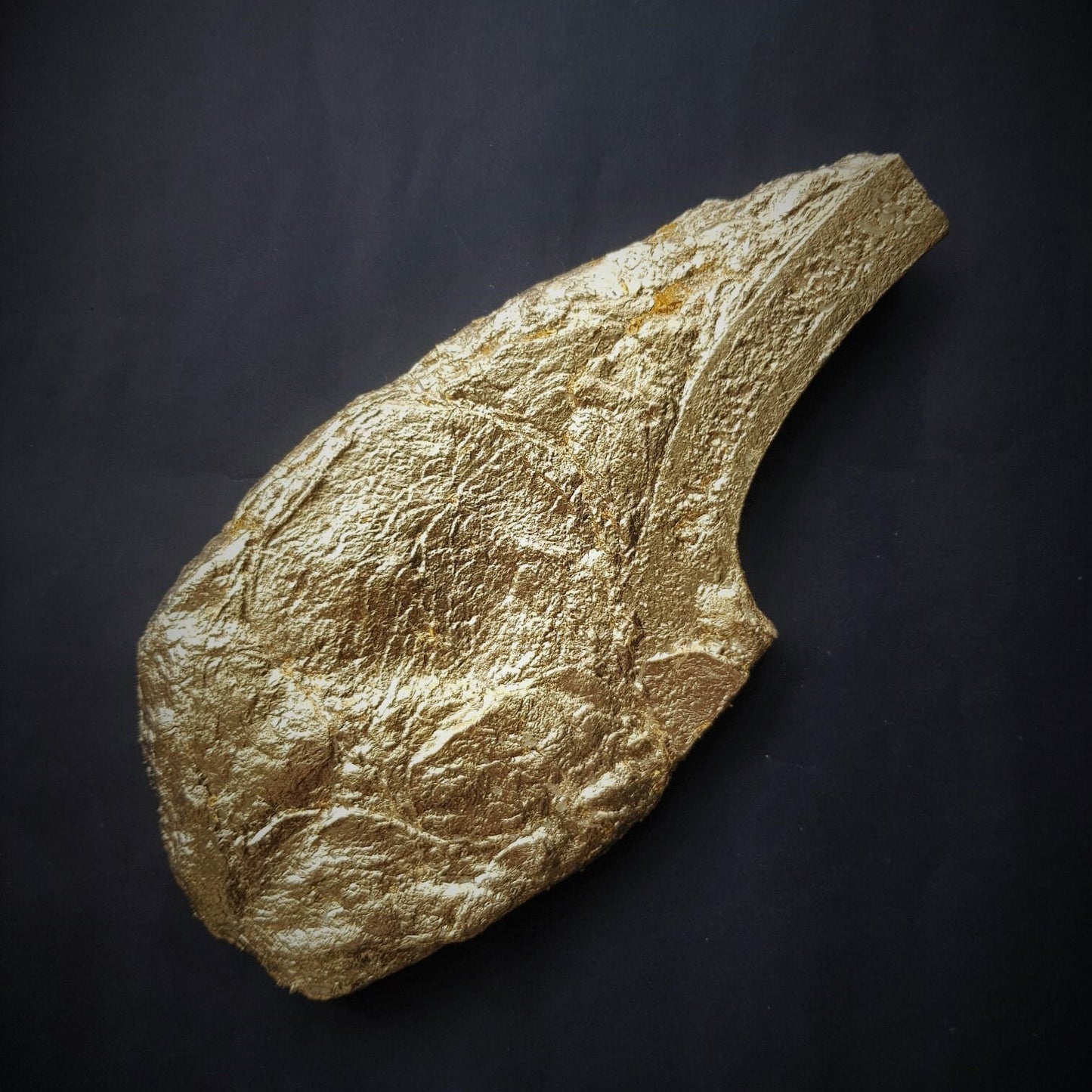 Gold Faux Ribeye Steak: Restaurant Display Food Prop