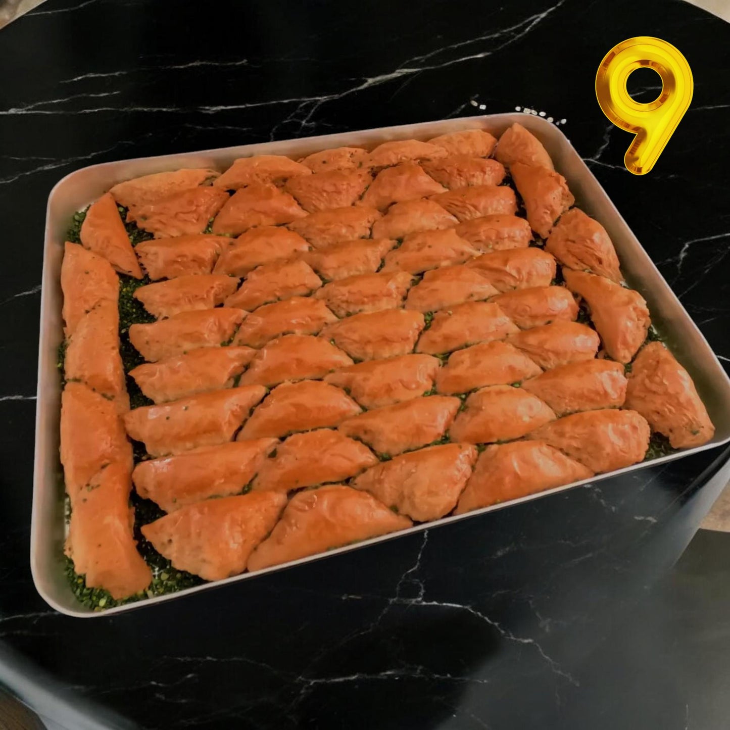 Realistic Fake Baklava Display: Faux Dessert in Tray, Shop Window Decor