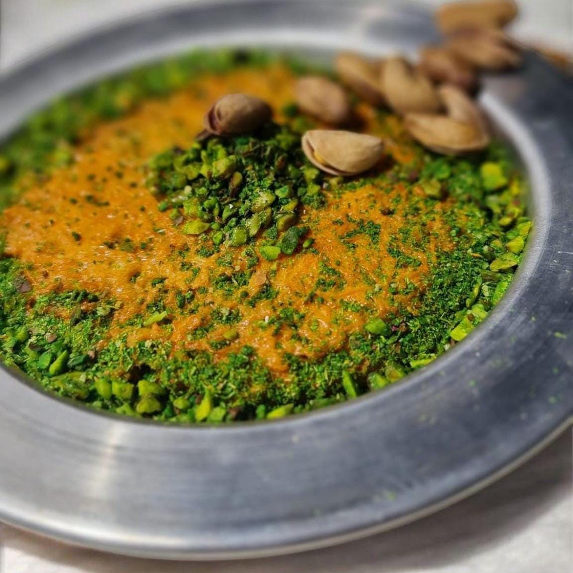 Fake Kunefe Dessert Replica: Turkish Food Display with Plate