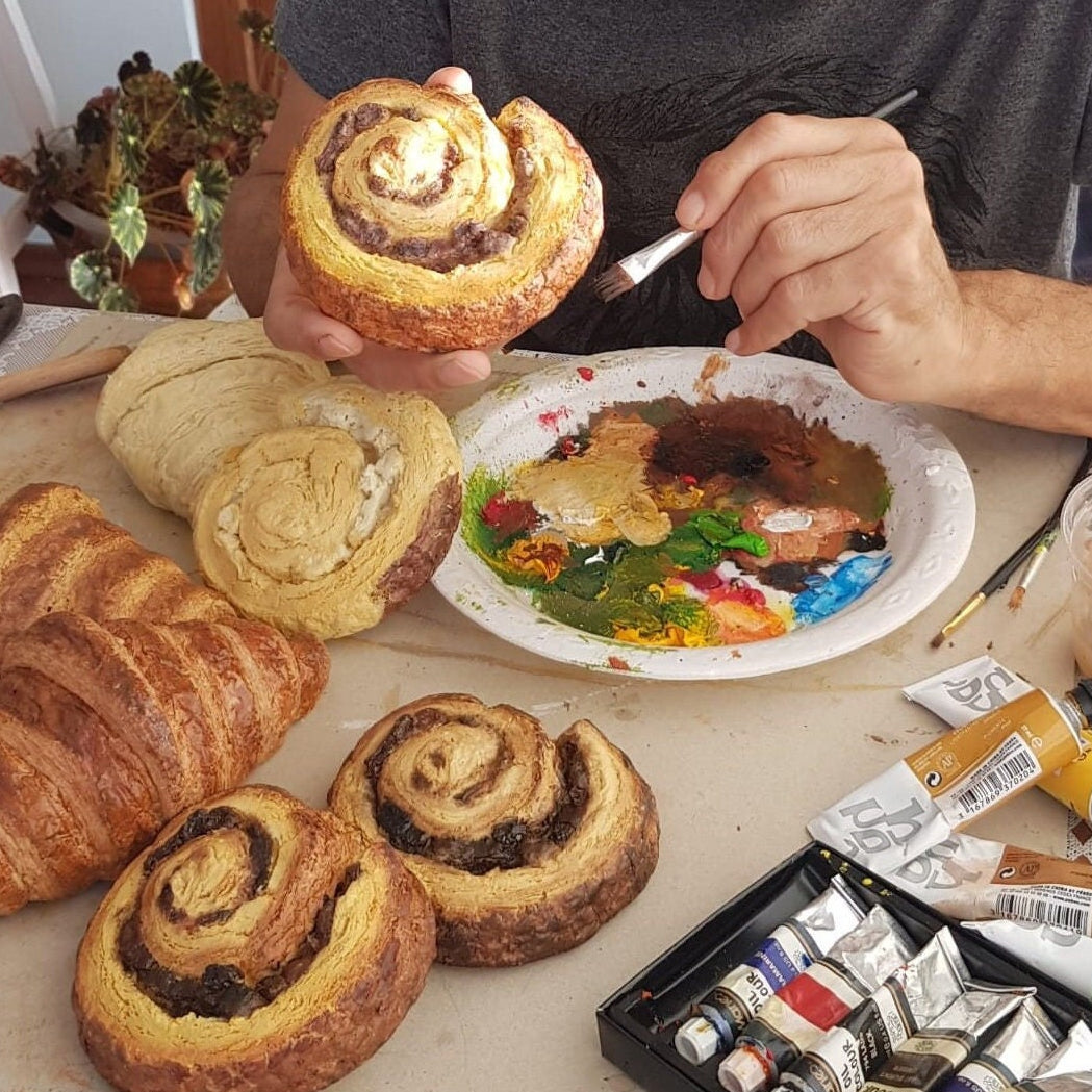 Realistic Fake Croissant: Bakery Display Prop