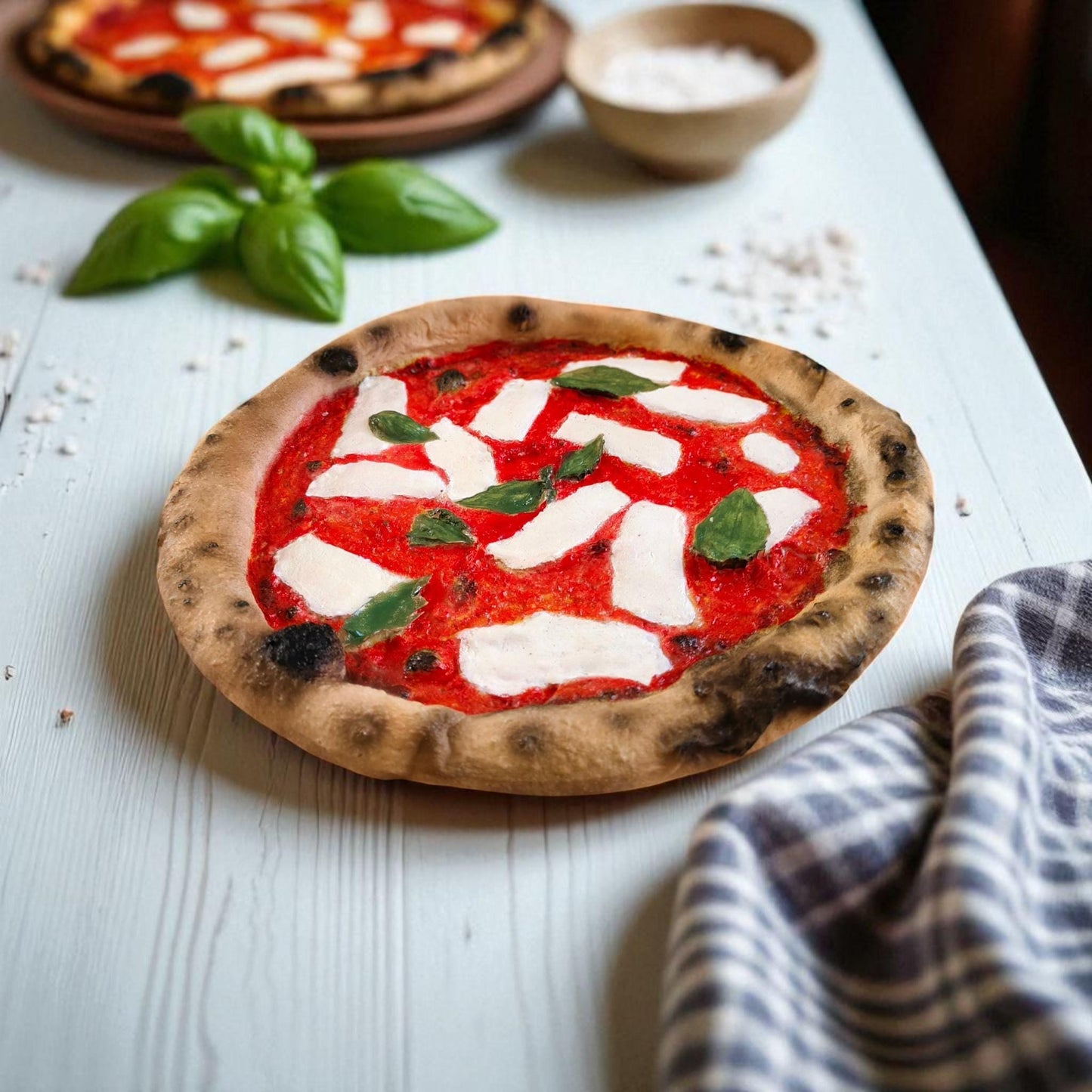 Realistic Neapolitan Pizza Replica: Handmade Faux Food Decor