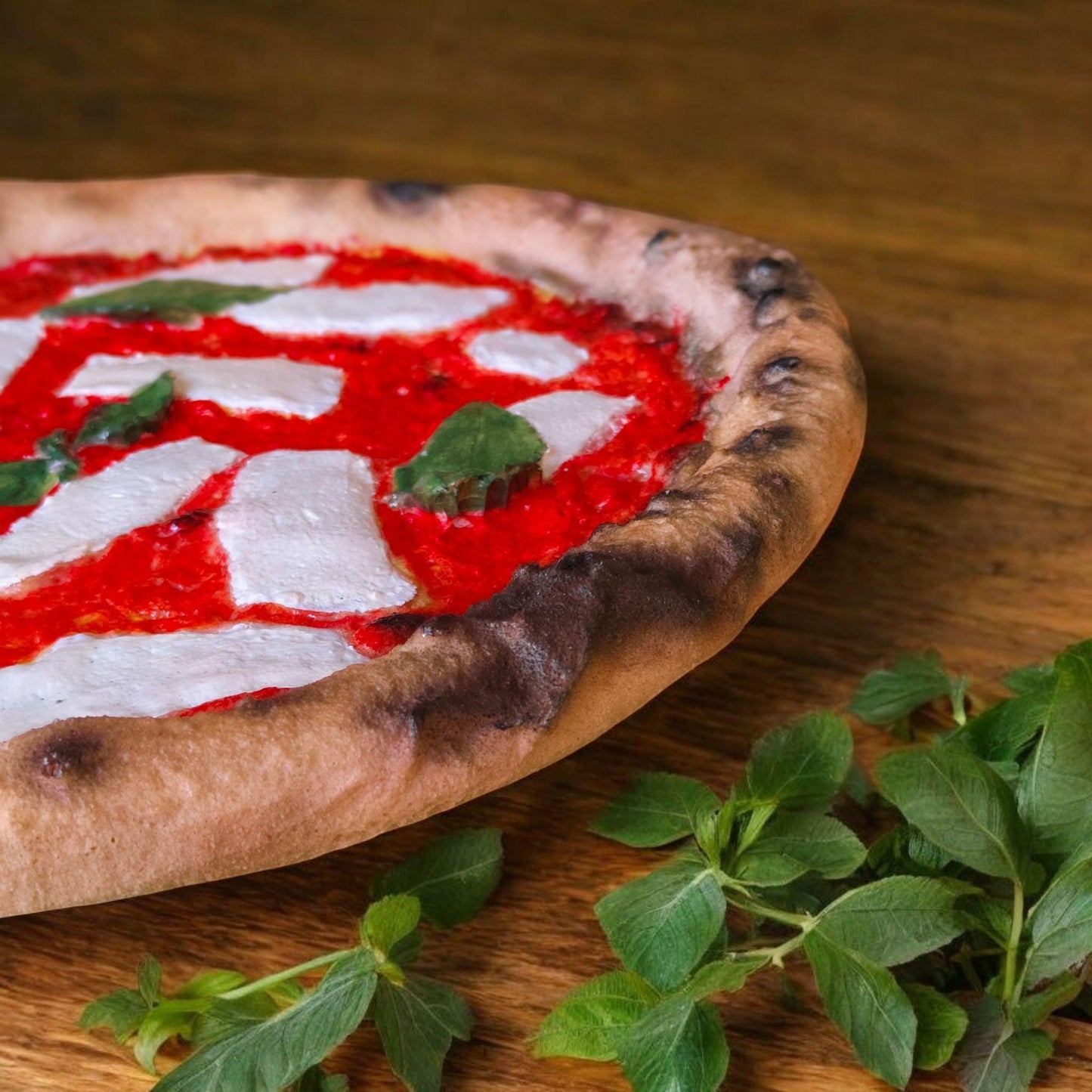 Realistic Neapolitan Pizza Replica: Handmade Faux Food Decor