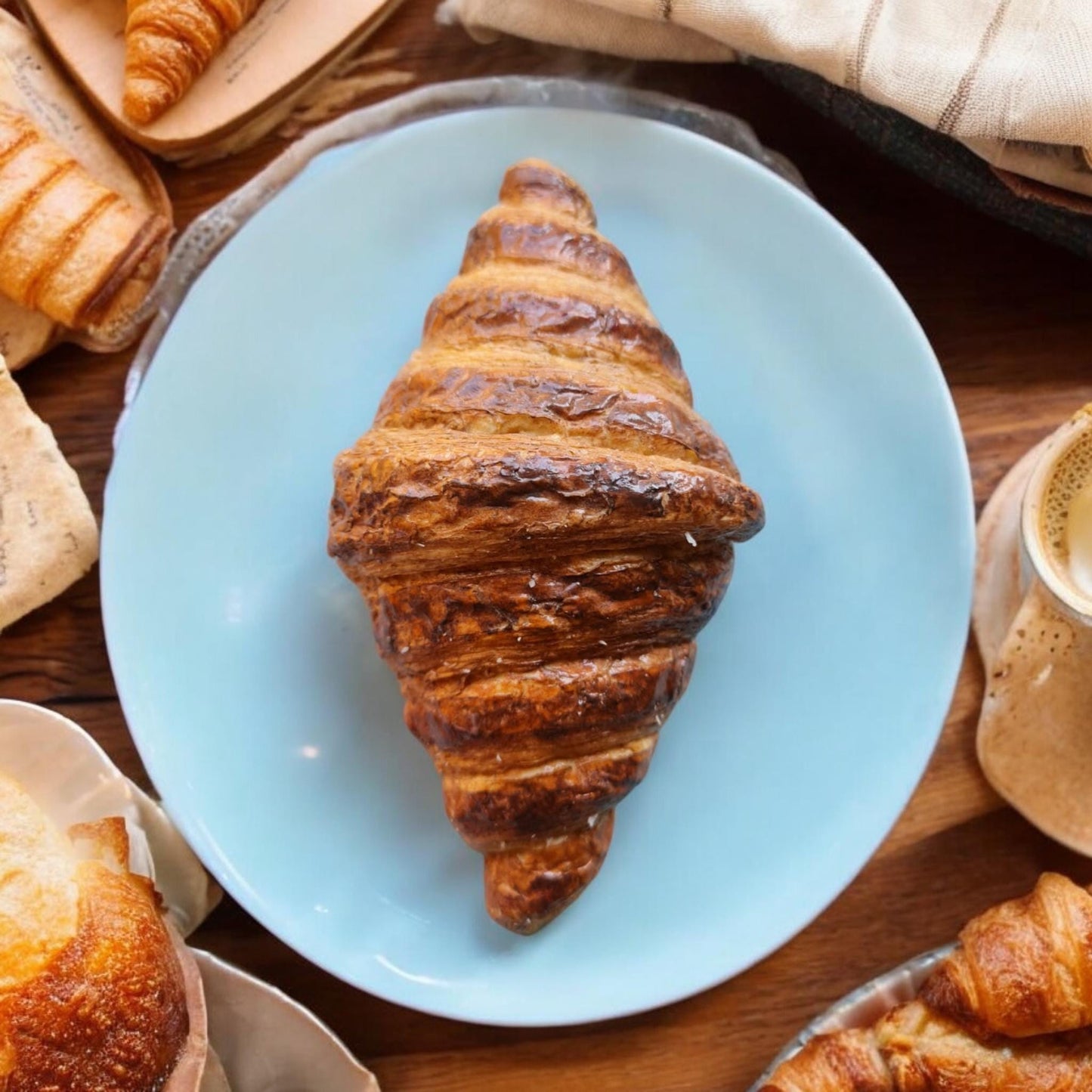 Realistic Fake Croissant: Bakery Display Prop