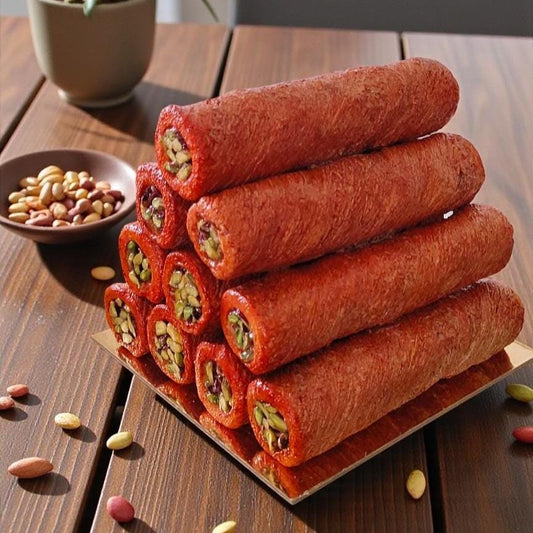 Fake Pistachio Baklava Roll Tower : Turkish Dessert Display Prop