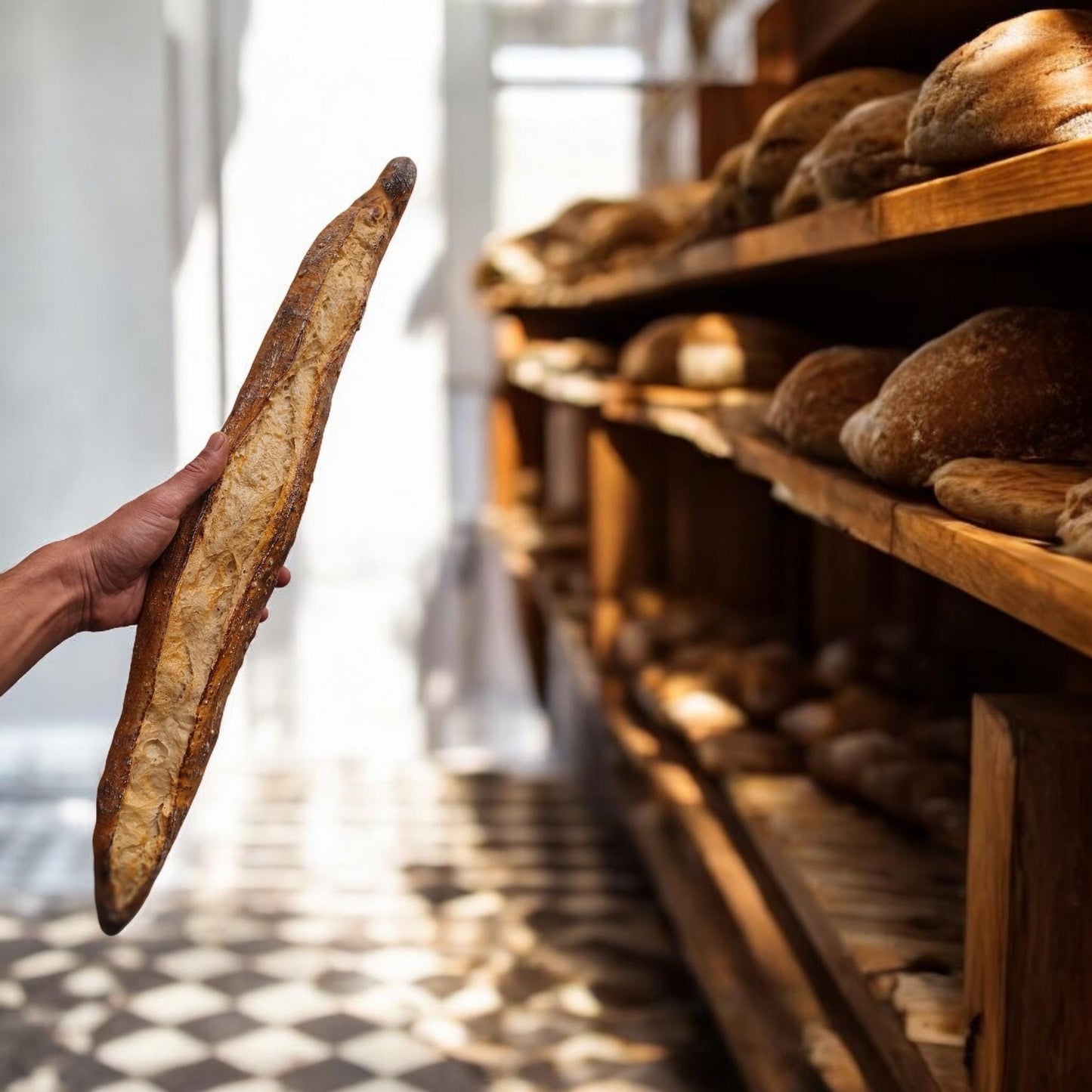 Realistic Fake French Baguette: Bakery Display, Kitchen Decor (15.7 inches-40cm)