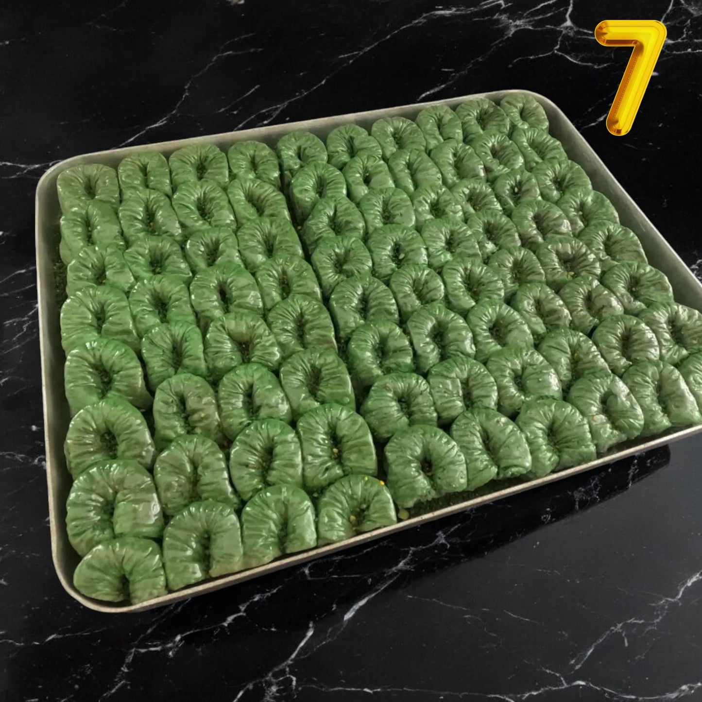 Realistic Fake Baklava Display: Faux Dessert in Tray, Shop Window Decor