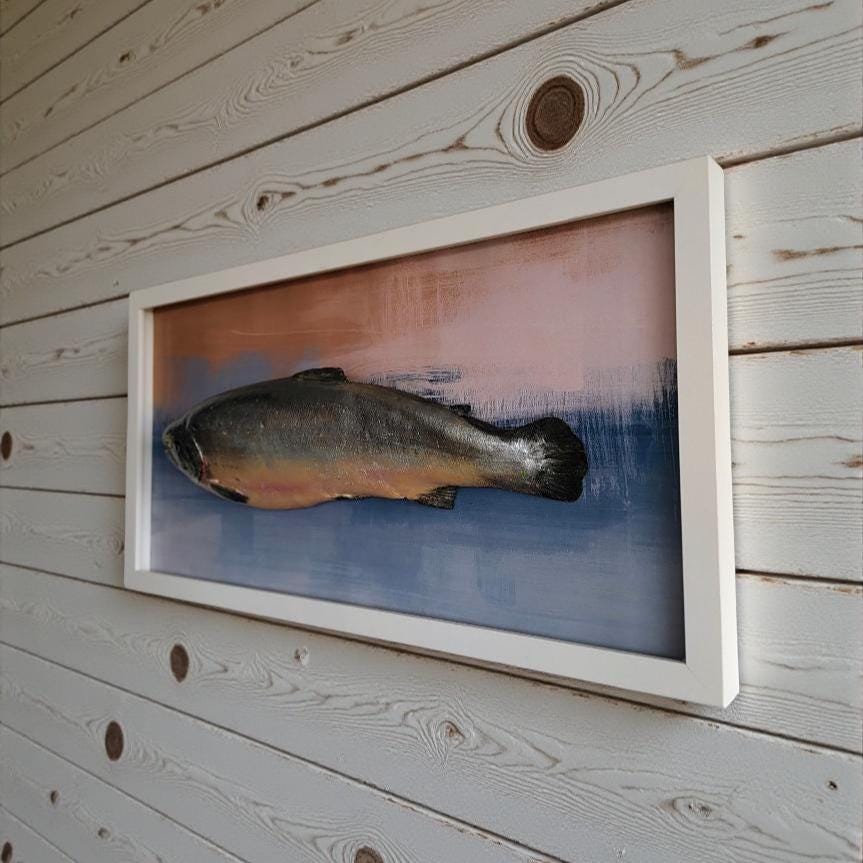 3D Fake Fish Wall Sculpture - Life Size Atlantic Salmon Wall Art