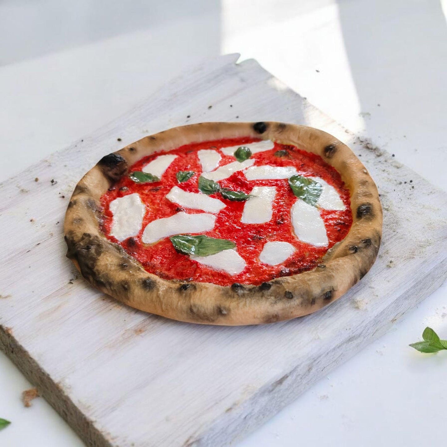 Realistic Neapolitan Pizza Replica: Handmade Faux Food Decor