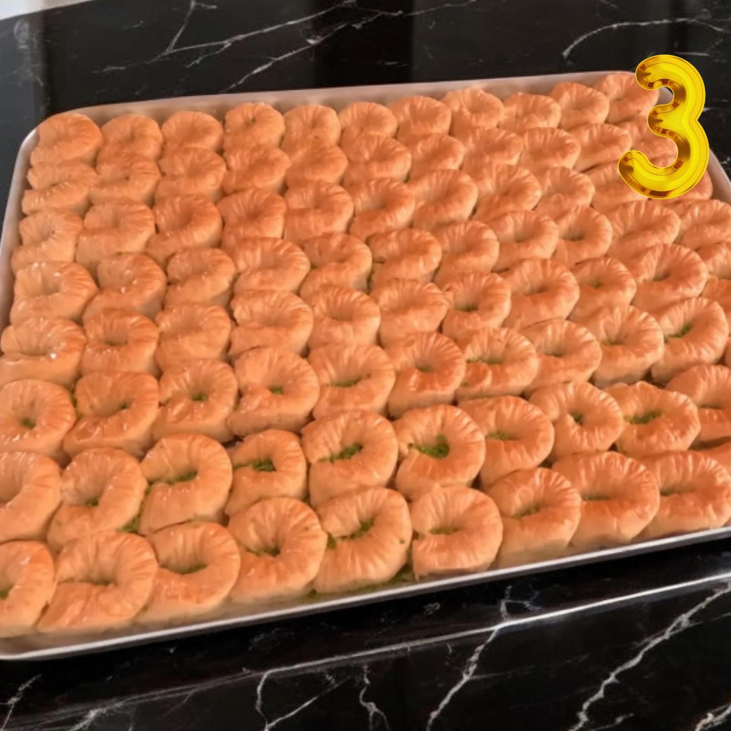 Realistic Fake Baklava Display: Faux Dessert in Tray, Shop Window Decor