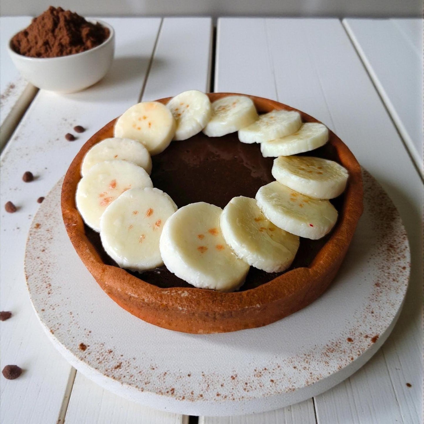 Realistic Fake Tart – Chocolate Banana, Lemon or Strawberry, 10 cm Replica Dessert Prop