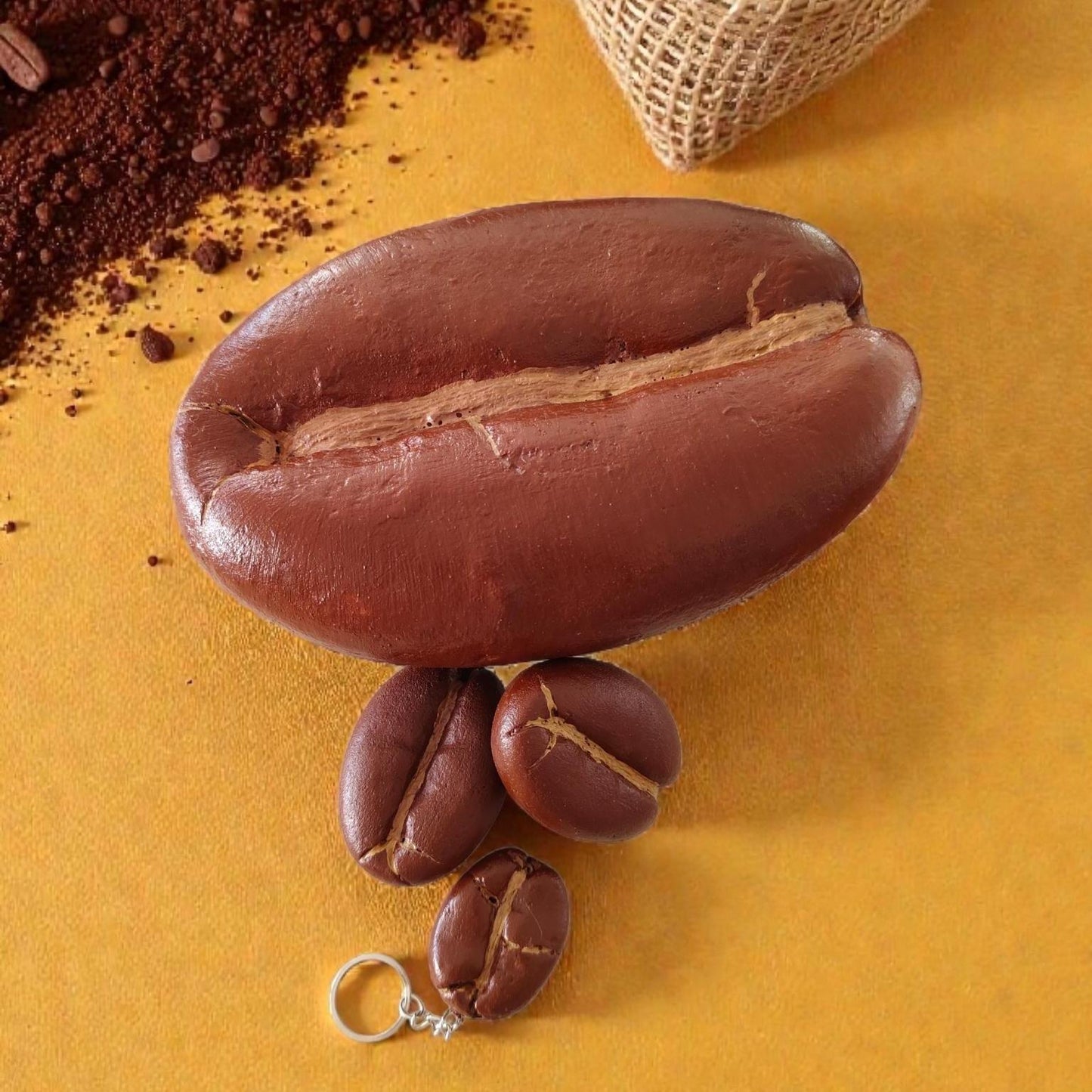 Mini Coffee Bean Replica: Set of 5 Coffee Shop Display