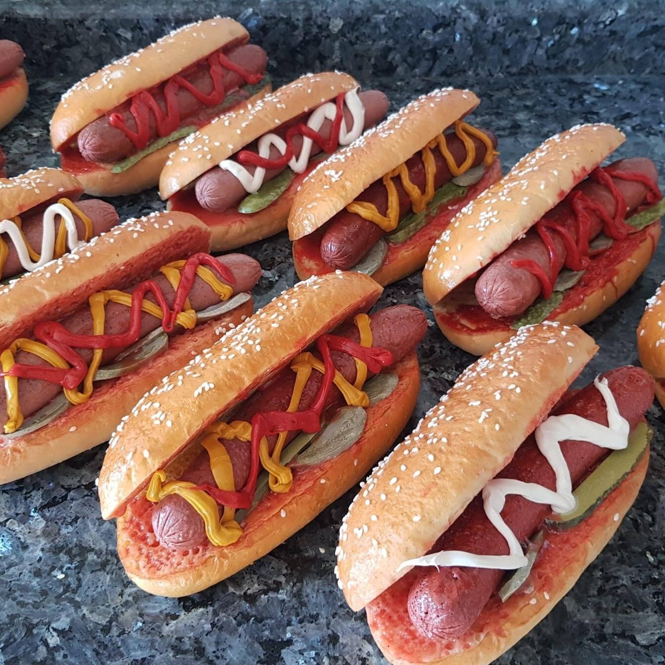 Fake Sausage Sandwich for Photography Props, Artificial Hotdog for Food Displays