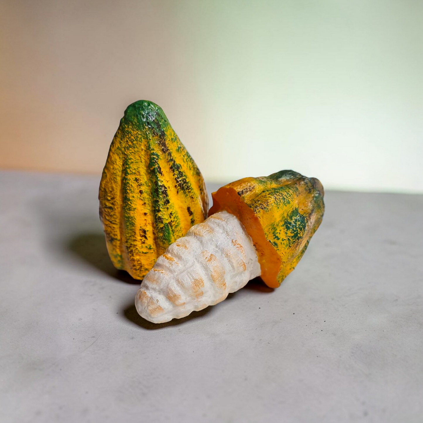 Realistic Fake Cocoa Pod Replica – Cacao Fruit Art