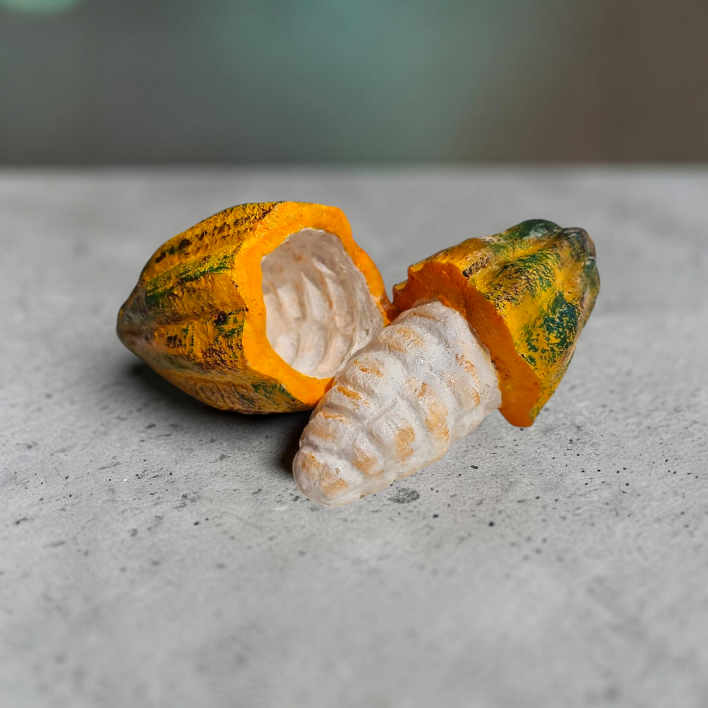 Realistic Fake Cocoa Pod Replica – Cacao Fruit Art
