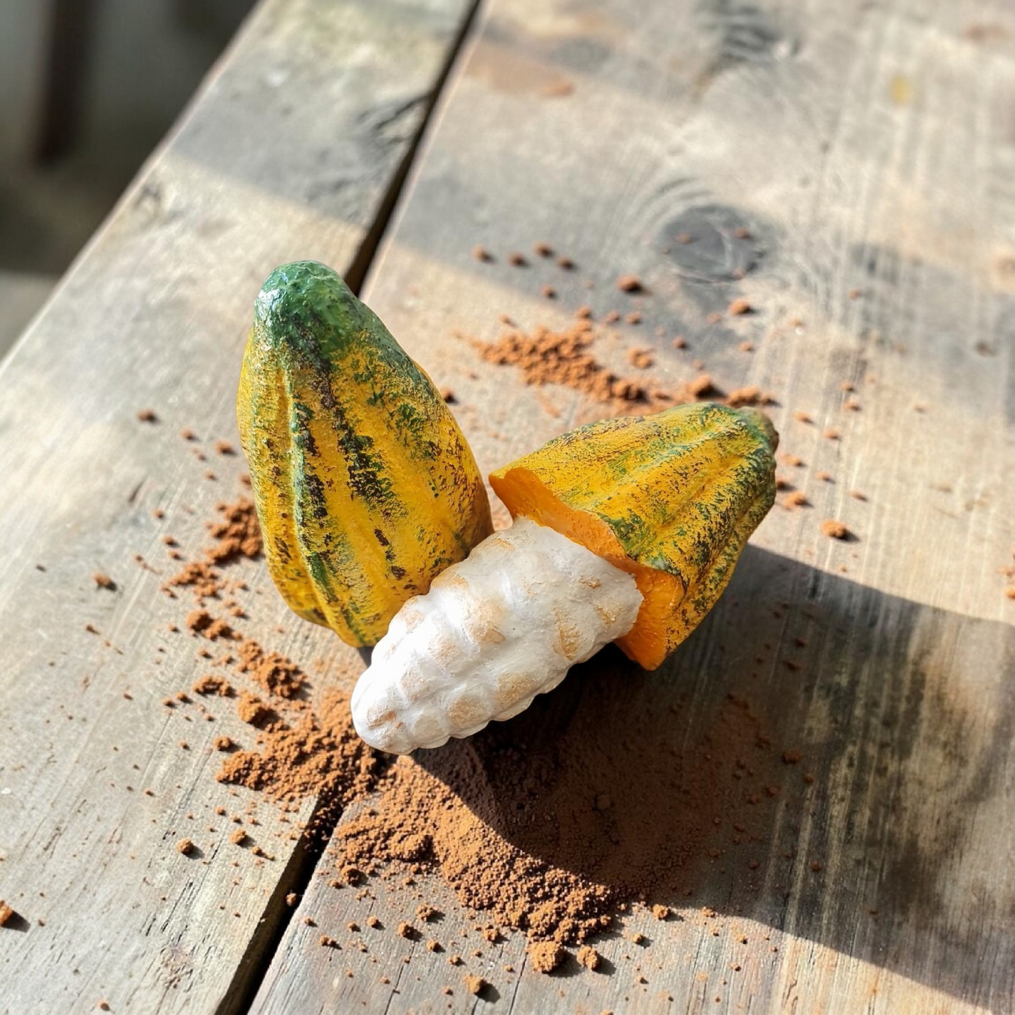 Realistic Fake Cocoa Pod Replica – Cacao Fruit Art