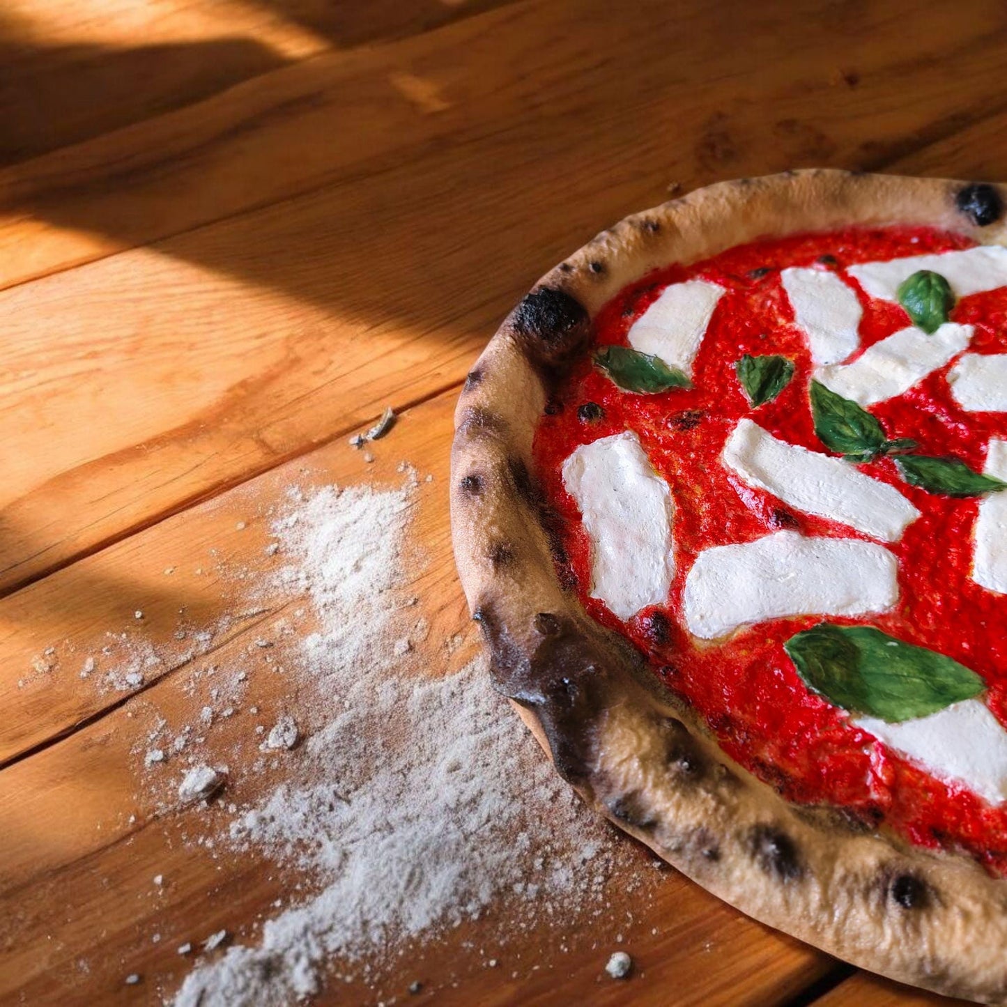 Realistic Neapolitan Pizza Replica: Handmade Faux Food Decor