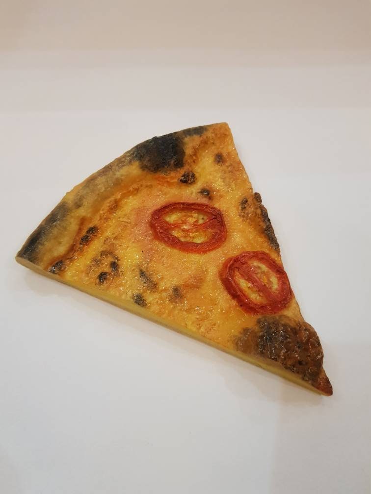Realistic Fake Pizza Slice: Italian Food Display Prop, Kitchen Decor