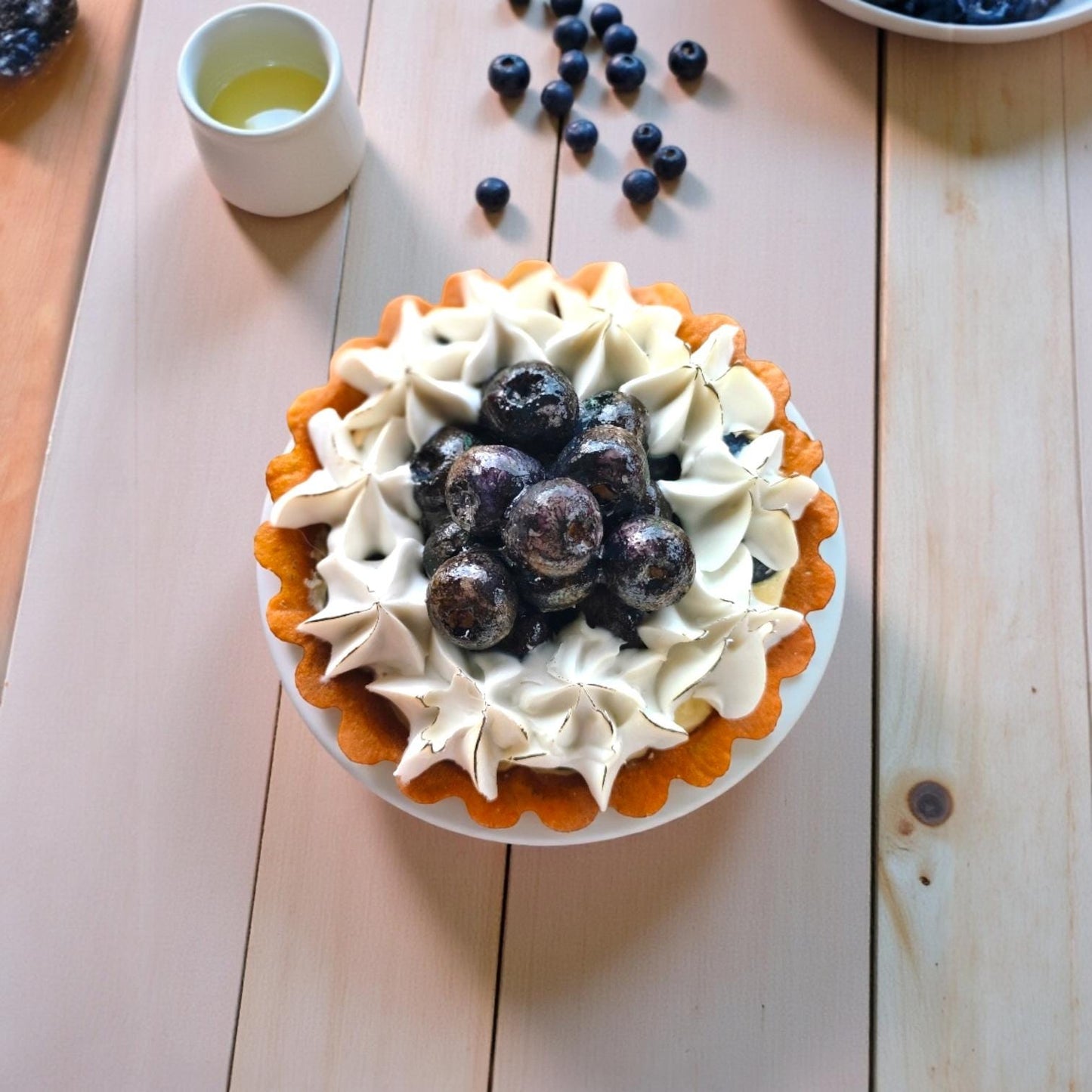 Realistic Fake Tartlet – Strawberry, Blueberry or Lemon Mini Tart, Replica Dessert Prop