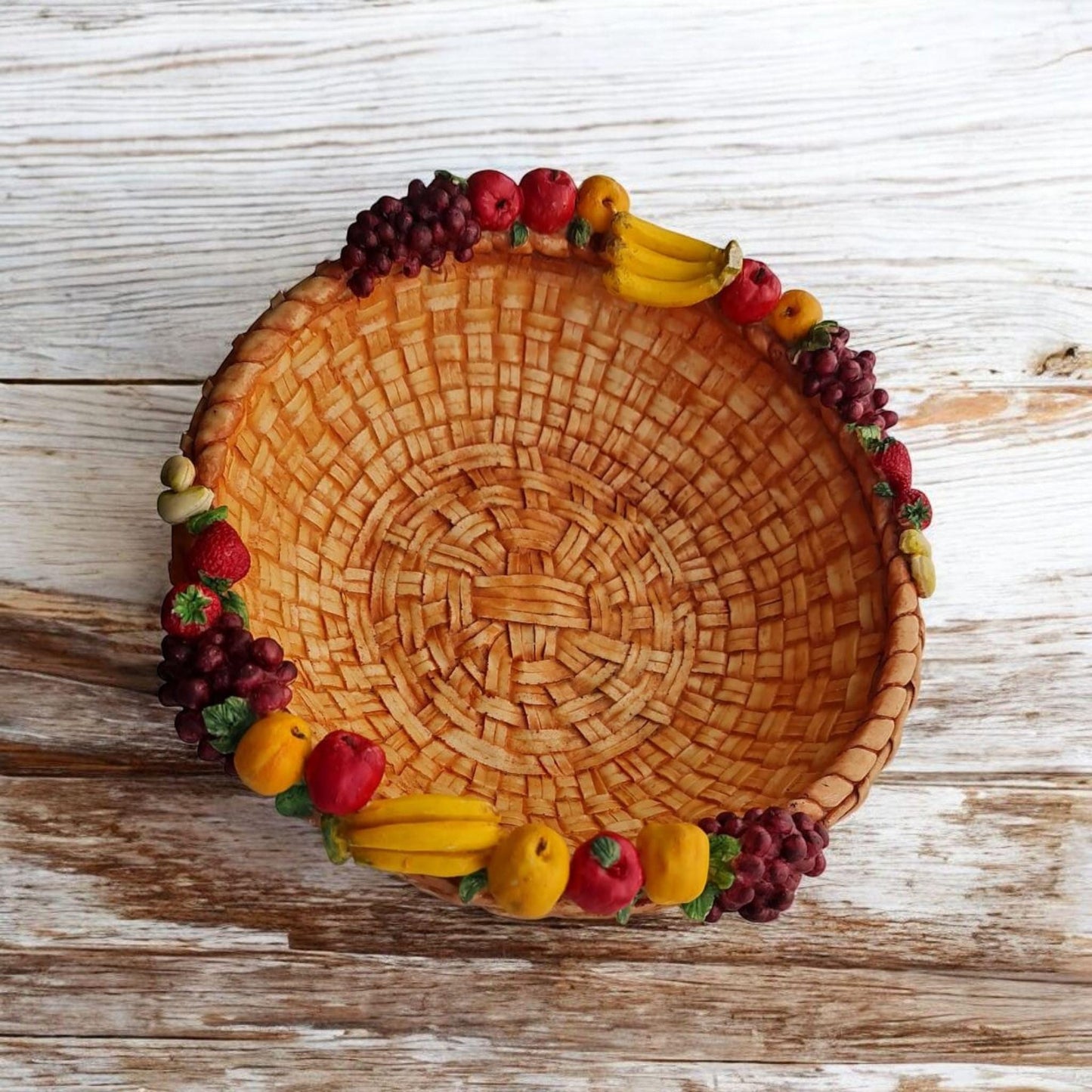 Basket with Miniature for Farmhouse Kitchen and Garden Decor ,Gift for Mom