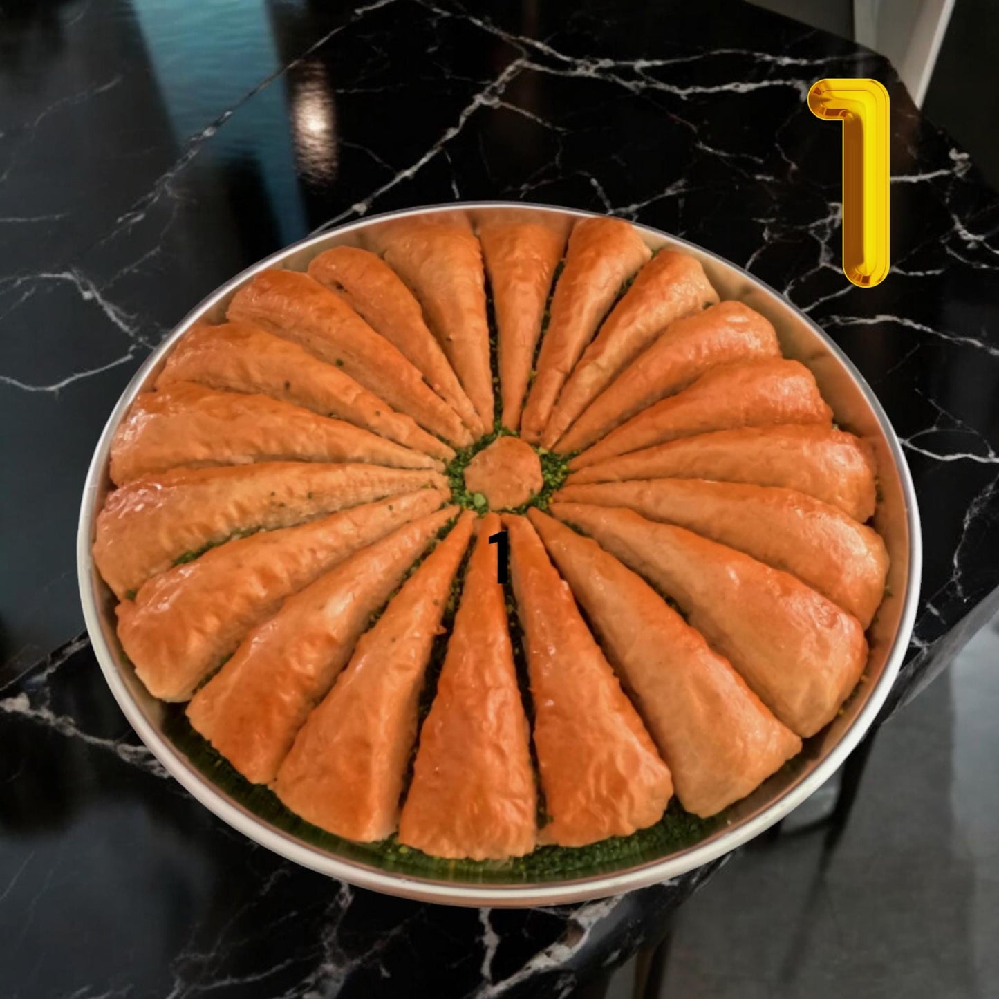 Realistic Fake Baklava Display: Faux Dessert in Tray, Shop Window Decor