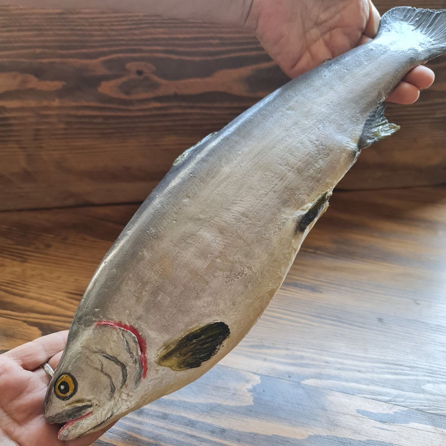 Realistic Fake Salmon Fish Replica: Restaurant Display Prop