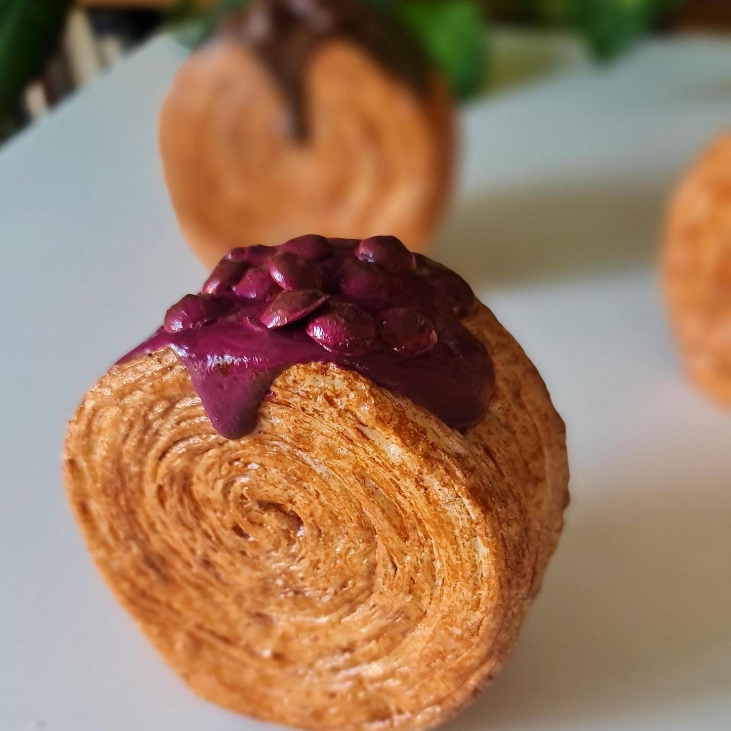 Fake Chocolate Croissant Roll: Realistic Bakery Food Prop