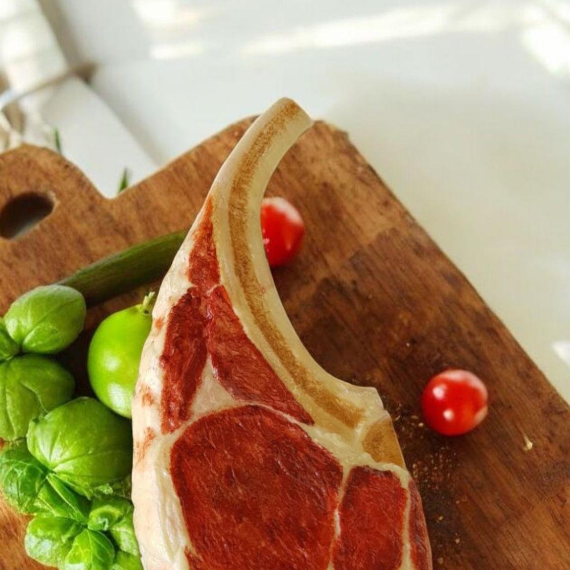 Fake Tomahawk Steak: Realistic Restaurant Display Prop