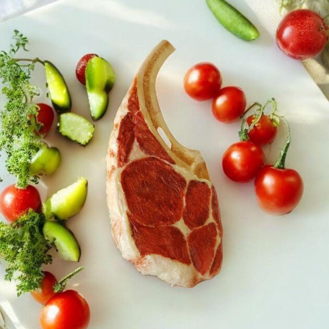 Fake Tomahawk Steak: Realistic Restaurant Display Prop