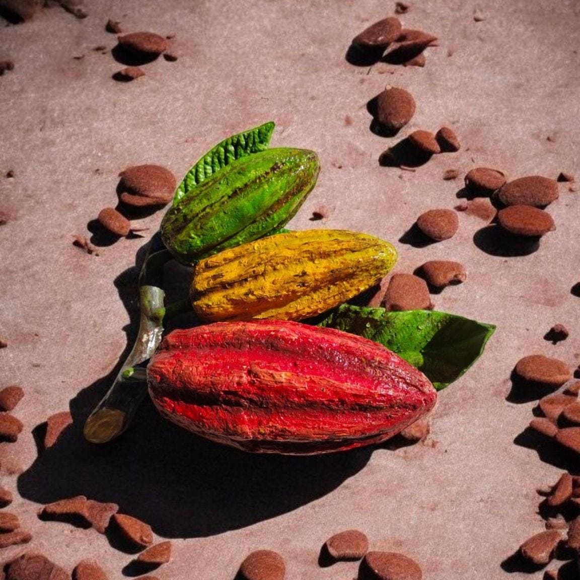 Faux Cocoa Fruit Tree Branch: Tropical Plant Decoration