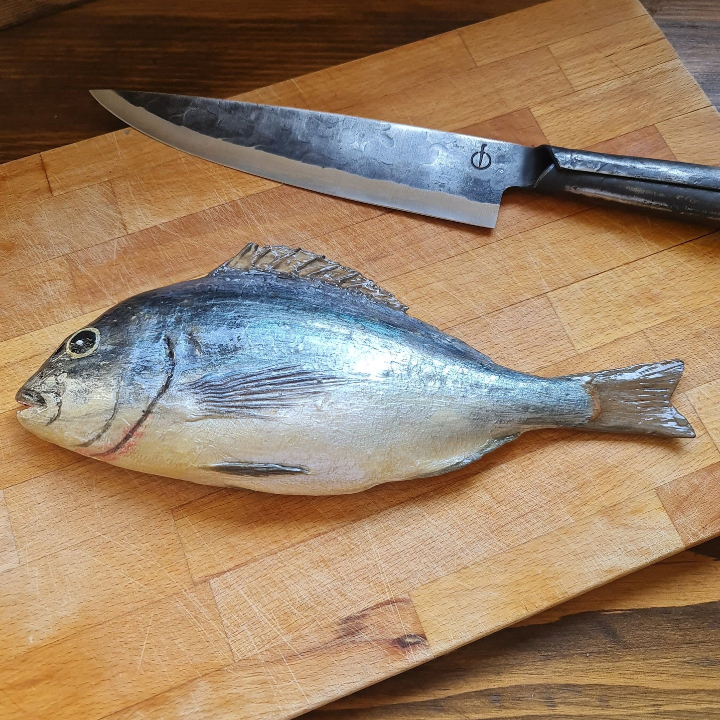 Realistic Faux Gilthead Bream Fish: Restaurant Display, Fisherman Gift