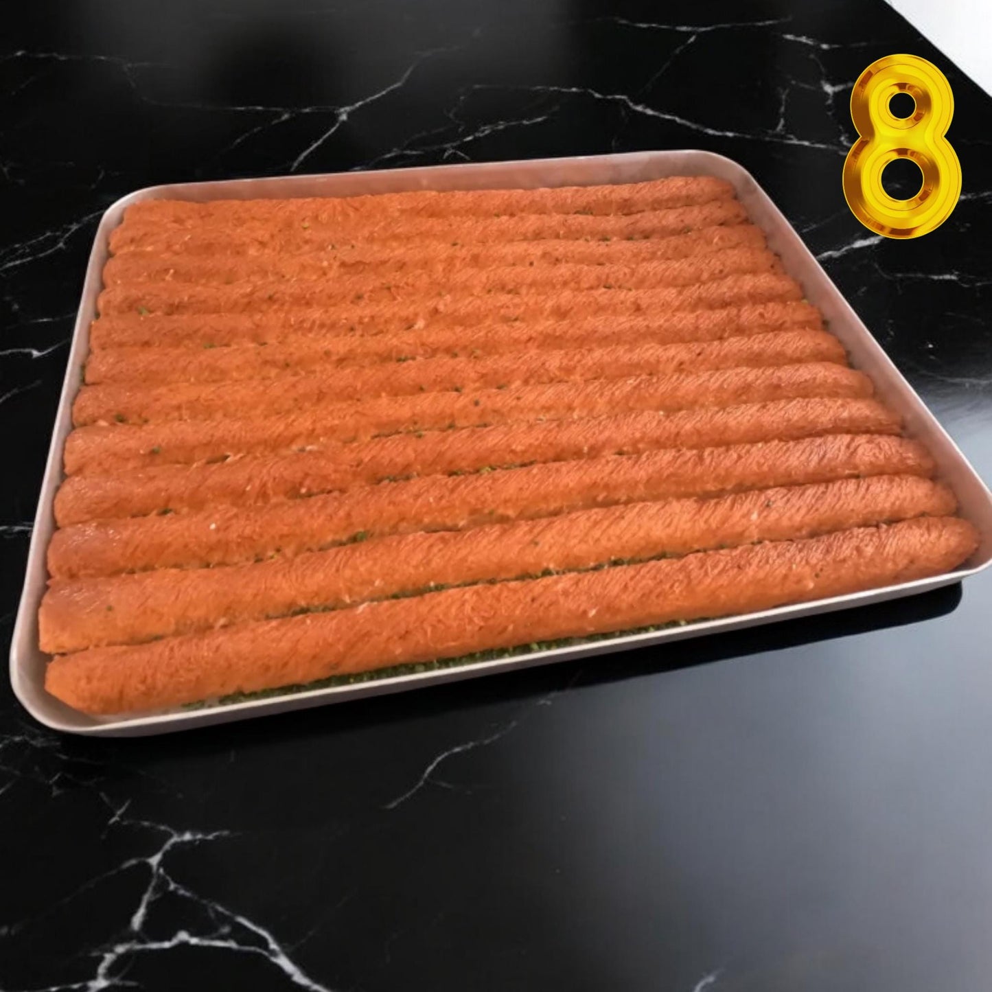 Realistic Fake Baklava Display: Faux Dessert in Tray, Shop Window Decor