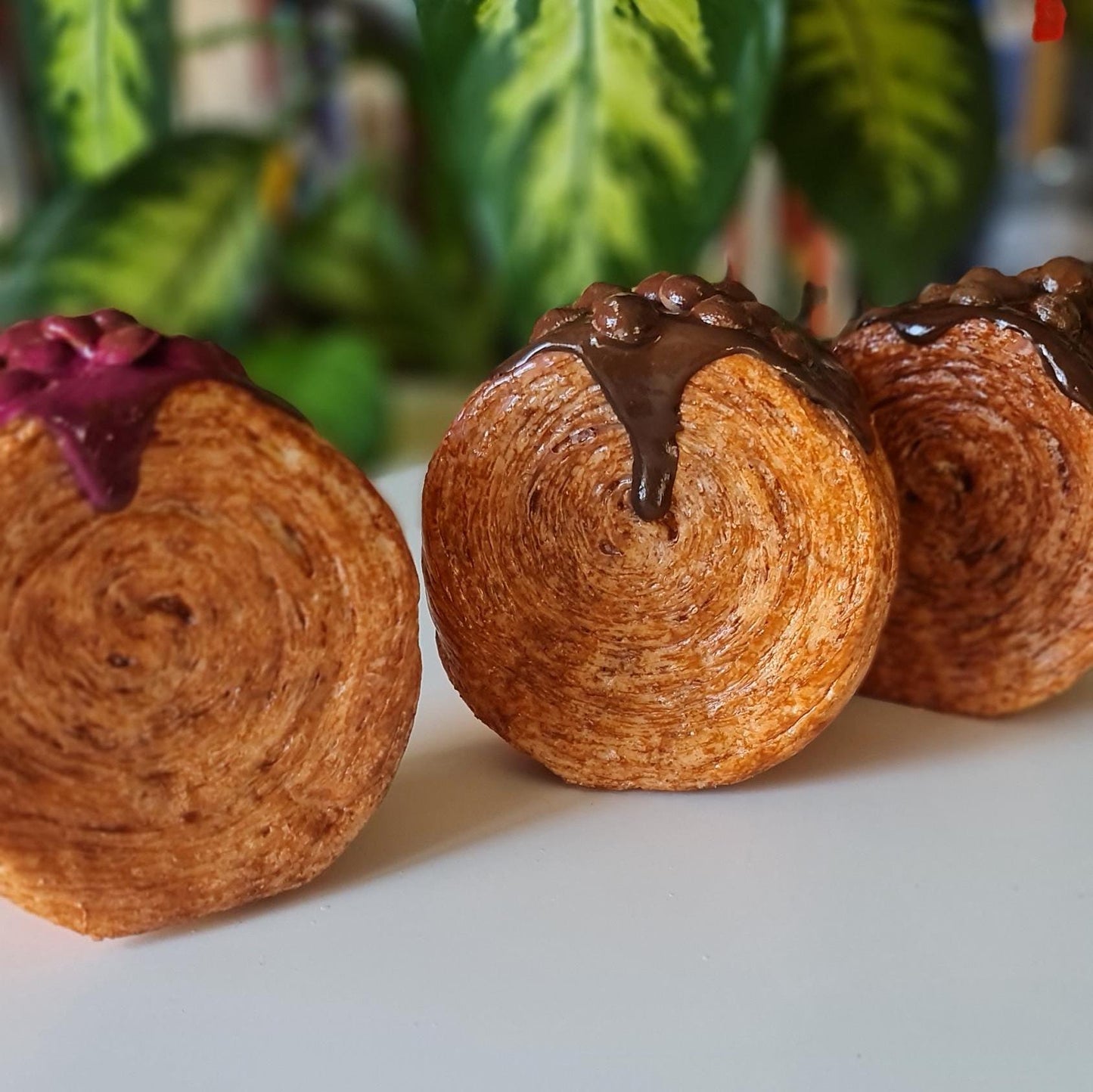 Fake Chocolate Croissant Roll: Realistic Bakery Food Prop