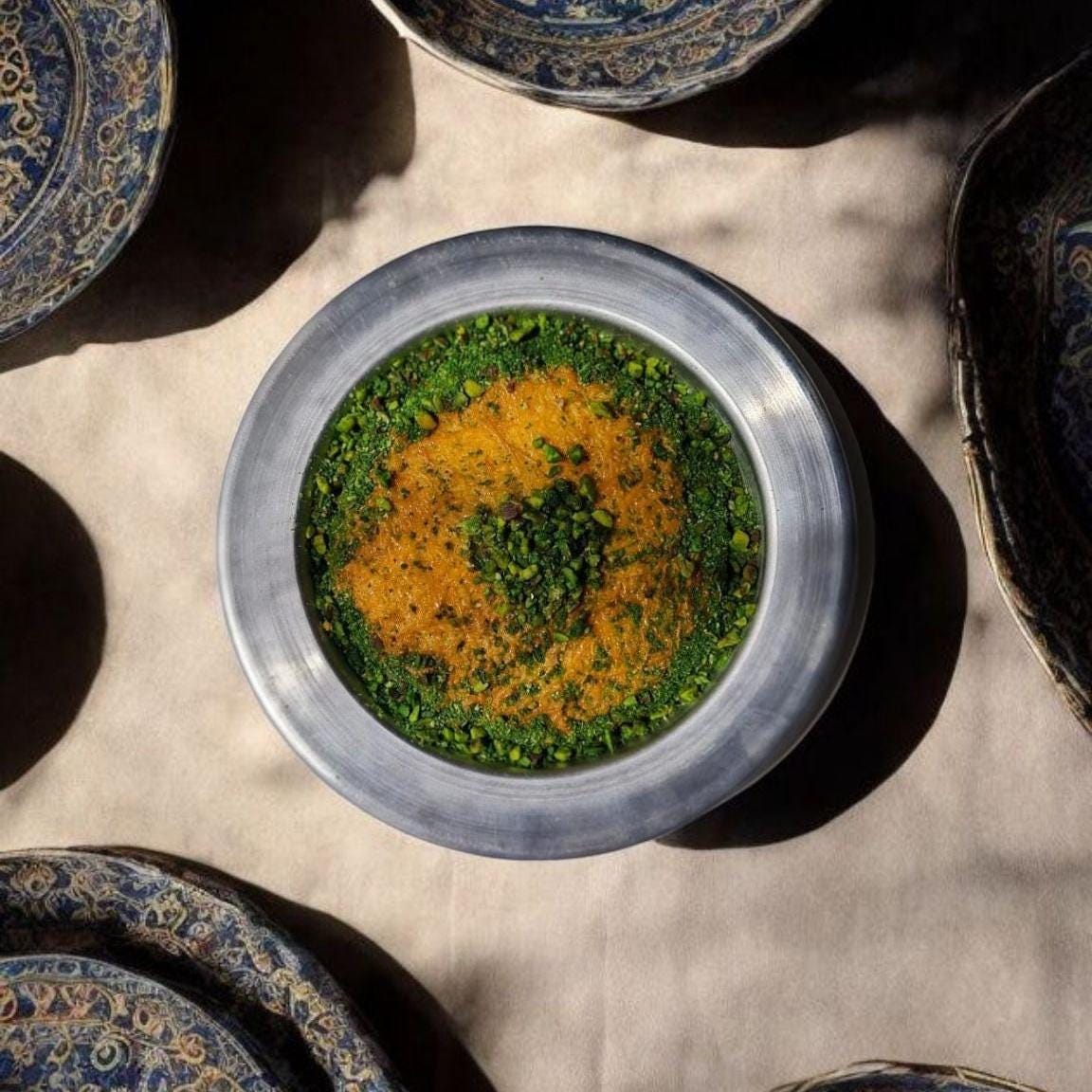 Fake Kunefe Dessert Replica: Turkish Food Display with Plate