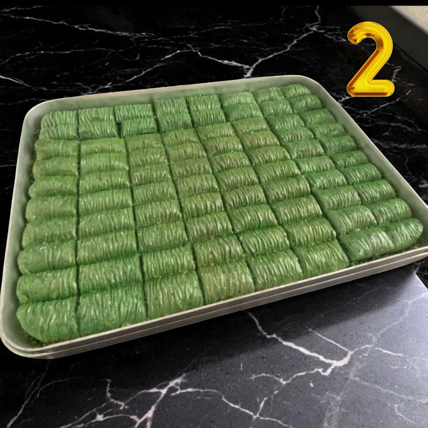 Realistic Fake Baklava Display: Faux Dessert in Tray, Shop Window Decor