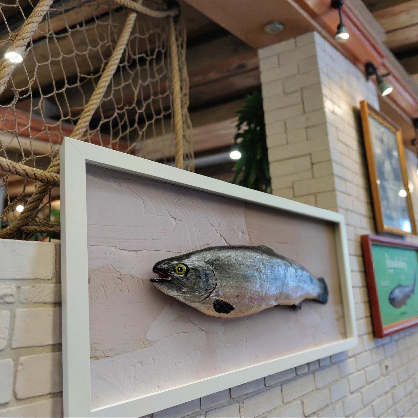 3D Fake Fish Wall Sculpture - Life Size Atlantic Salmon Wall Art